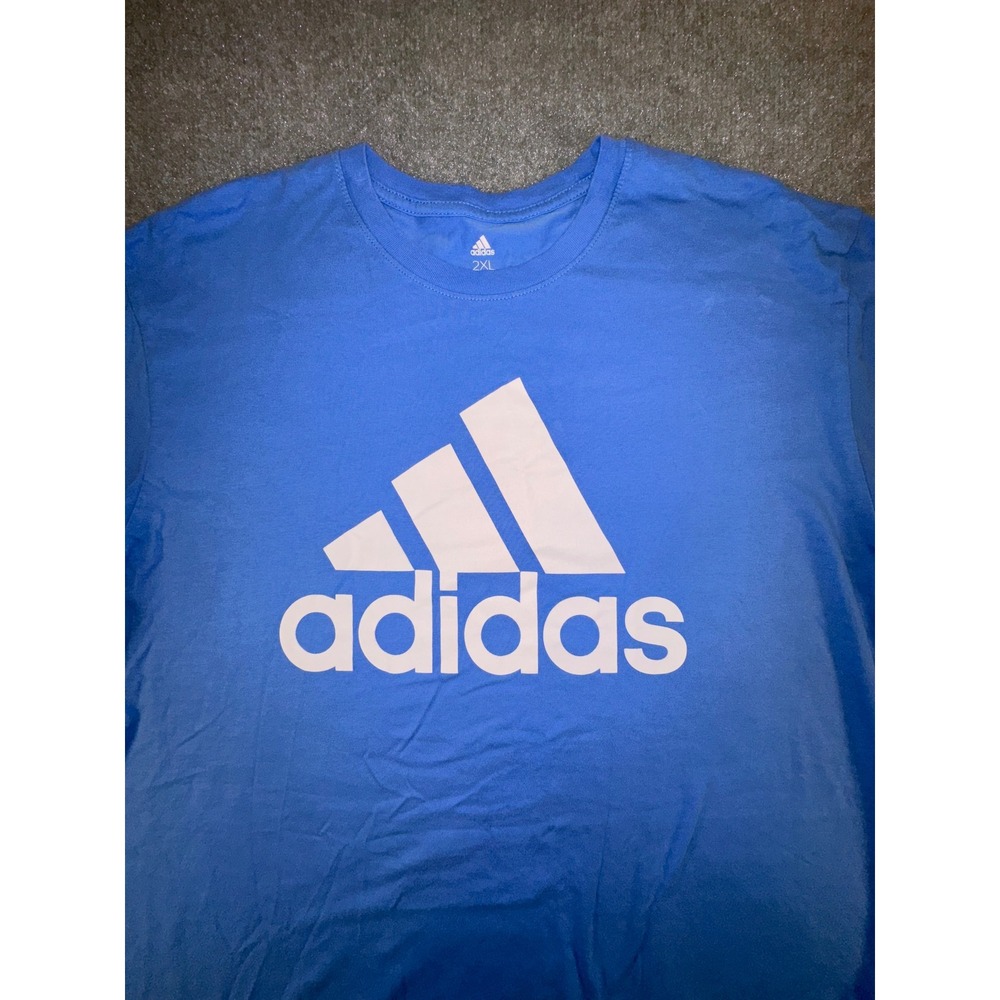 Adidas Golf Mens 2XL Blue Short Sleeve Graphic Logo T-Shirt RN88387